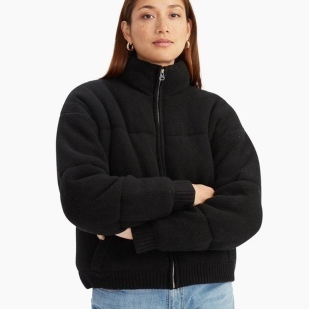 NAADAM Merino Cashmere Puffer Jacket Black Size XL Like New Condition